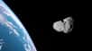L'orbite d'Apophis avant avril 2029 (en vert) et après (en rouge). L'astéroïde évolue entre Vénus et la Terre, dont il croisera l'orbite ce mois-là, ce qui déviera sa trajectoire. © Cnes