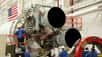 Le prochain lanceur Antares, d’Orbital Sciences, est en cours d’assemblage. Une occasion de le voir en morceaux, avec le premier étage et le moteur ATK Castor du second étage. © Rémy decourt