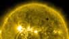 Le transit 2012 de Vénus vu par l’instrument Swap du satellite Proba-2, sensible à l’ultraviolet extrême. Les images montrent aussi le passage de particules énergétiques et une éjection de masse coronale (CME)