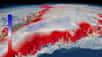 À partir des données altimétriques du satellite IceSat, une équipe de chercheurs a estimé le taux de fonte annuel de la calotte du Groenland. Voici en animation une reconstitution 3D des variations de la masse au pôle entre 2003 et 2008.