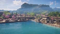 Le port de Léchaion était l'un des plus importants de la Grèce antique. Il est ici représenté dans le jeu vidéo Assassin's Creed Odyssey. © Ubisoft