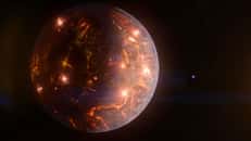 L'exoplanète LP 791-18 d, illustrée ici dans le concept d'un artiste, est un monde de la taille de la Terre à environ 90 années-lumière.  © Nasa’s Goddard Space Flight Center, Chris Smith (KRBwyle)