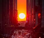 Le solstice de Manhattan ou Manhattanhenge se produit deux fois par an à New York. © eduard4us, Adobe Stock