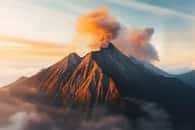 Les volcans ne sont pas les seuls émetteurs naturels de CO2. © Andreww, Adobe Stock (Image générée par IA)