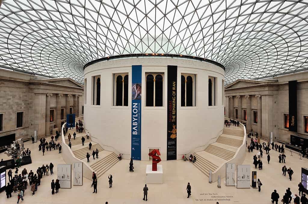 La Grande Cour du British Museum à Londres, chef-d'oeuvre d'architecture contemporaine inauguré en 2000. © Eric Pouhier, Wikimedia Commons, CC BY-SA 3.0