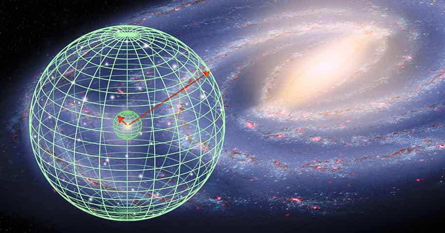 Une illustration d'artiste du bond que vient de faire la méthode de la parallaxe grâce à Hubble. Introduite en astronomie par Hipparque il y a plus de 2.000 ans, elle permet d'estimer la distance des astres dans le Système solaire et dans la Voie lactée. © Nasa, Esa, A. Feild