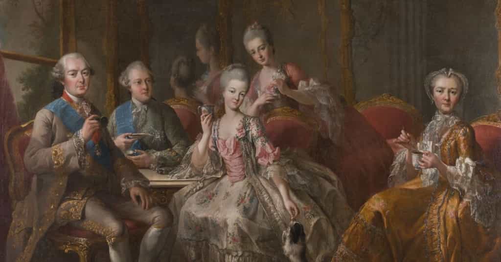 Portrait de la famille de Penthièvre dit « le thé à Trianon », 1767, par J.B. Charpentier © Château de Sceaux, France.