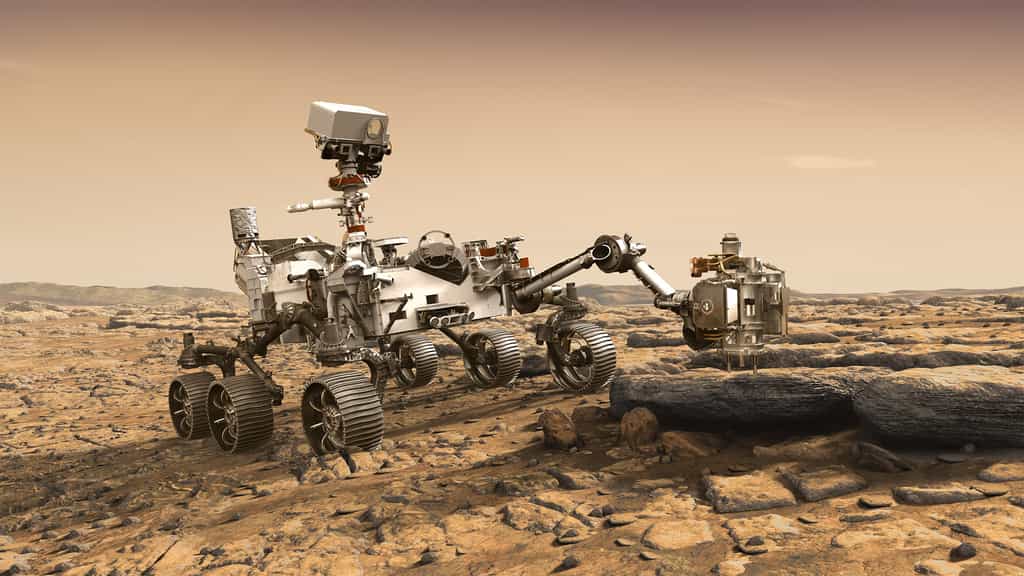 Le rover 2020 est à 85 % identique que celui de Curiosity mais avec de nombreuses améliorations et de nouveaux instruments. Ses investigations ne seront pas les mêmes que celles de son prédécesseur, toujours en activité dans le cratère Gale. © Nasa, JPL-Caltech