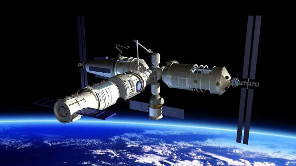 La station spatiale chinoise peut accueillir jusqu'à six personnes. Elle sera à terme occupée en permanence par un équipage de trois « taïkonautes ». © CMSA