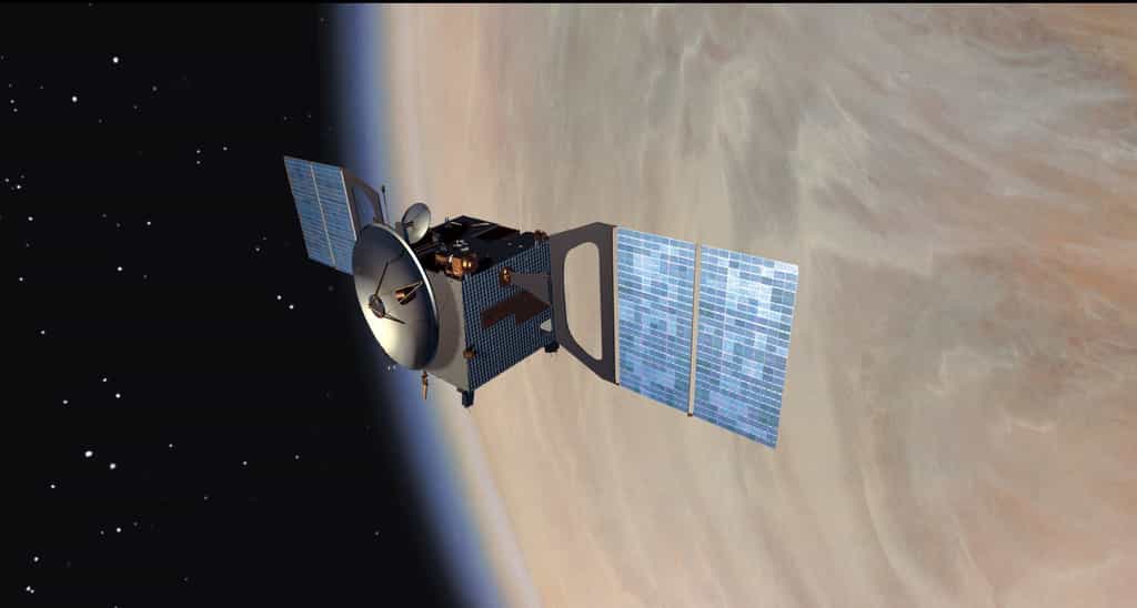 La sonde européenne Venus Express (ici en vue d’artiste) a travaillé en orbite entre 2006 et 2014. © Esa