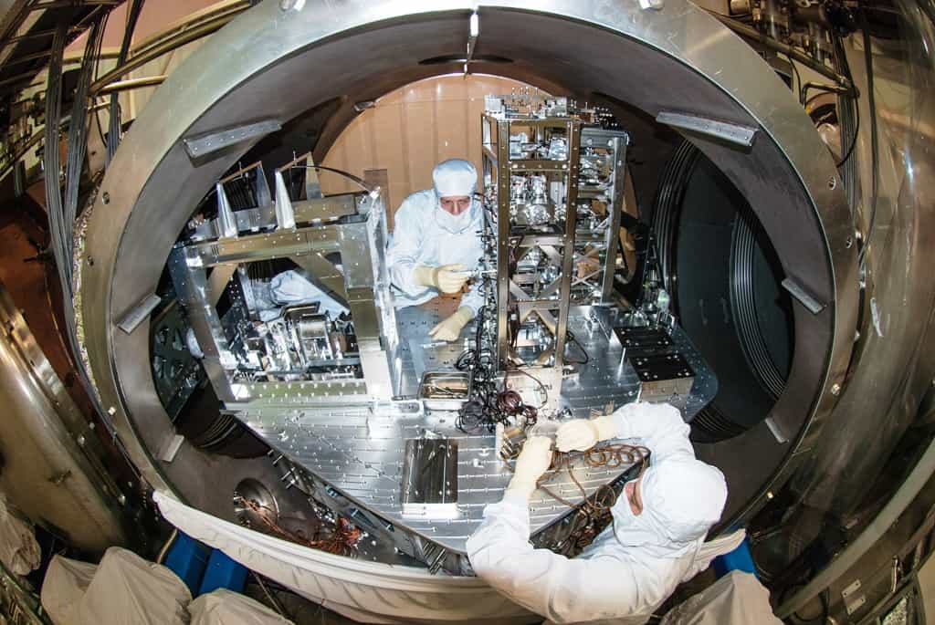 Des travaux sont actuellement en cours pour permettre la construction d'Advanced Ligo. L'interféromètre devrait partir à la chasse aux ondes gravitationnelles cette année. © MIT