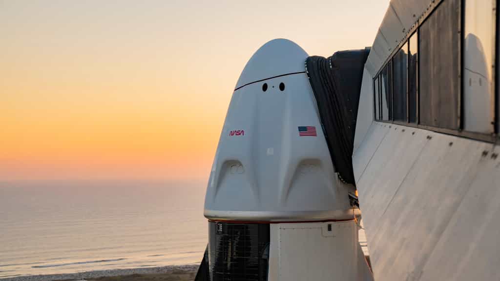 La capsule d'équipage du vaisseau de Crew-6. © SpaceX