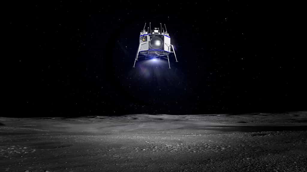 Blue Moon, le projet d'atterrisseur lunaire de Blue Origin dont la mise en service est prévue à l'horizon 2024. © Blue Origin