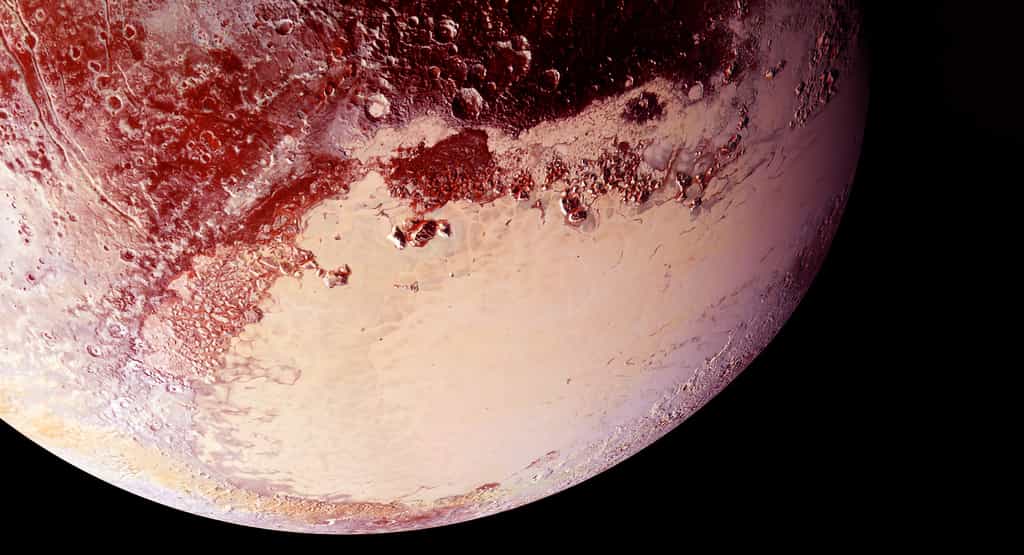 En 2015, la sonde New Horizons révélait le vrai visage de Pluton, petit astre gelé à la limite de notre Système solaire. © Nasa, JHUAPL, SwRI