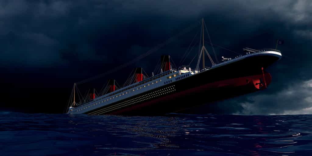 Illustration du Titanic en train de sombrer. © Sasa Kadrijevic, Adobe Stock