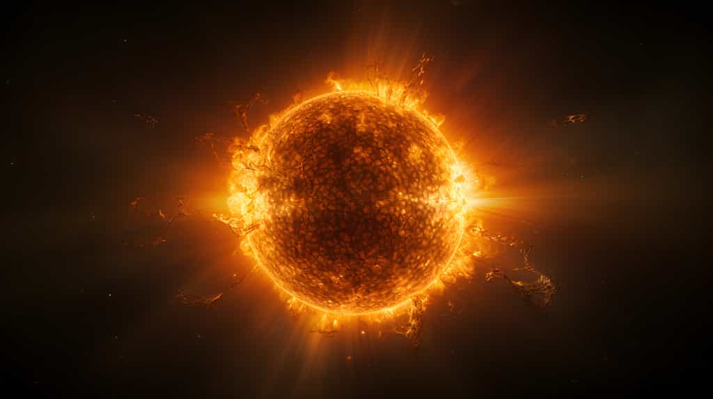 Les jeunes étoiles seraient également capable d'avaler des planètes. © rodrigodm22, Adobe Stock (image générée à l'aide de l'IA)