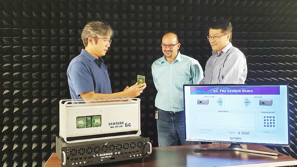 Le prototype 6G sur le spectre THz mis au point par Samsung et l’UCSB. © Samsung