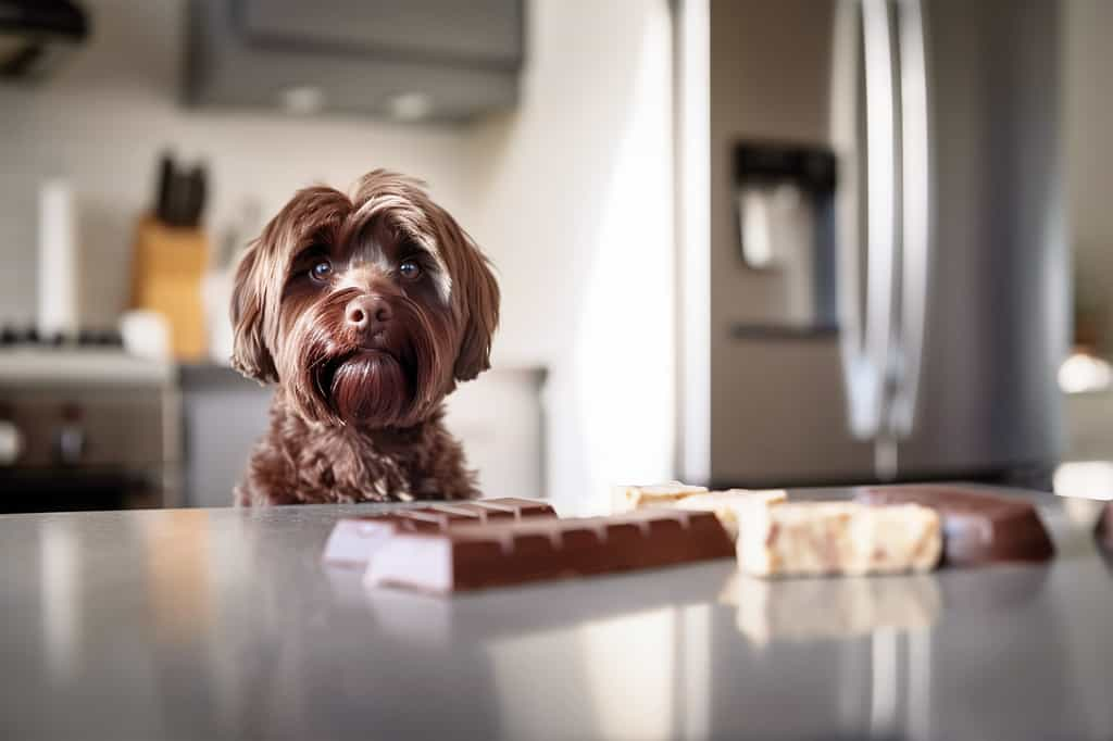 Le chocolat est le premier facteur d'intoxication chez les chiens durant les fêtes. © Firn, Adobe Stock