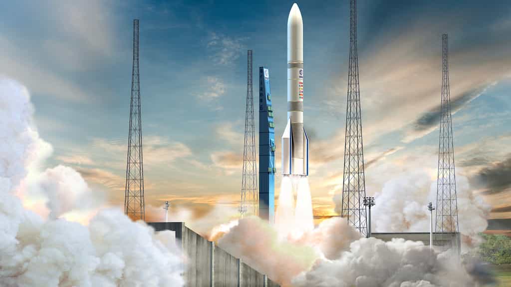 Après un certain retard, le premier vol d’Ariane 6 est attendu pour fin 2023, début 2024. © ESA, D. Ducros
