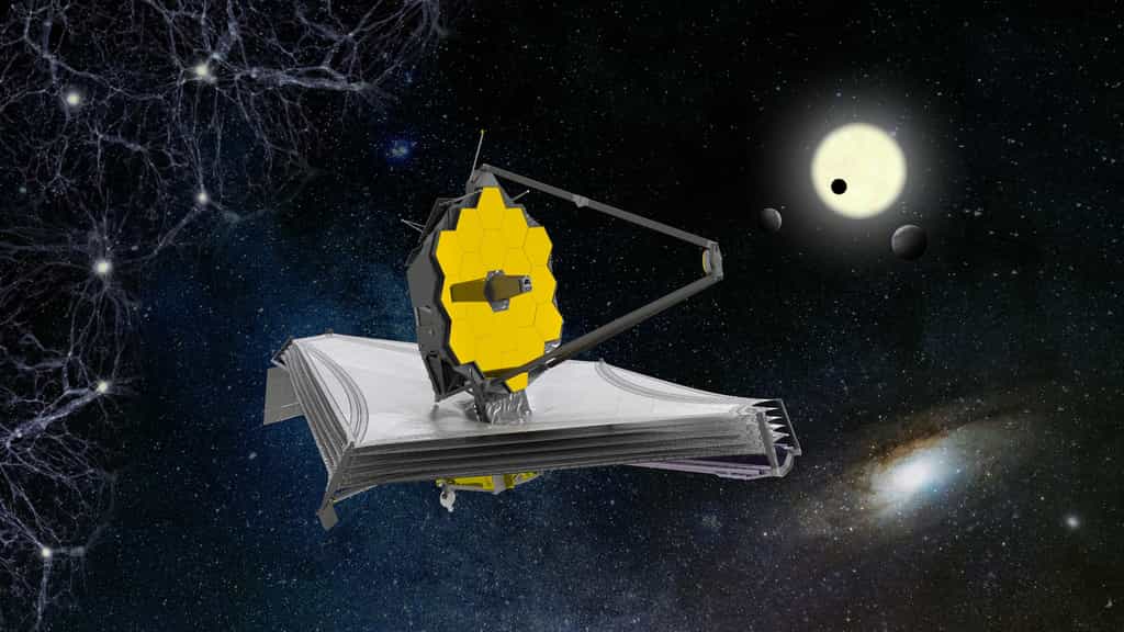 Vue d'artiste du James Webb Space Telescope. © ESA, ATG medialab