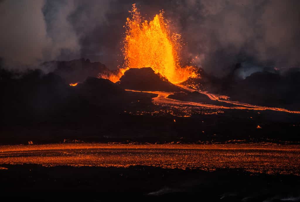 En 2014, le Bárðarbunga avait craché d'importantes coulées de lave. © Pedro, Adobe Stock