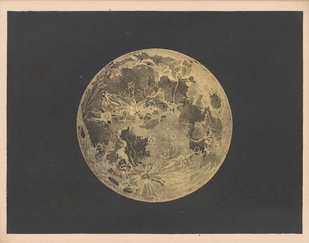 Aidés d'une carte sélénographique, les trois amis observent la surface lunaire. © Sergey Kamshylin, Adobe Stock