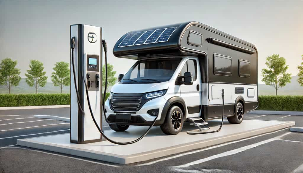 Nouveau Challenger ElectriX, le camping-car bi-mode. © A.M. avec Dall-E 