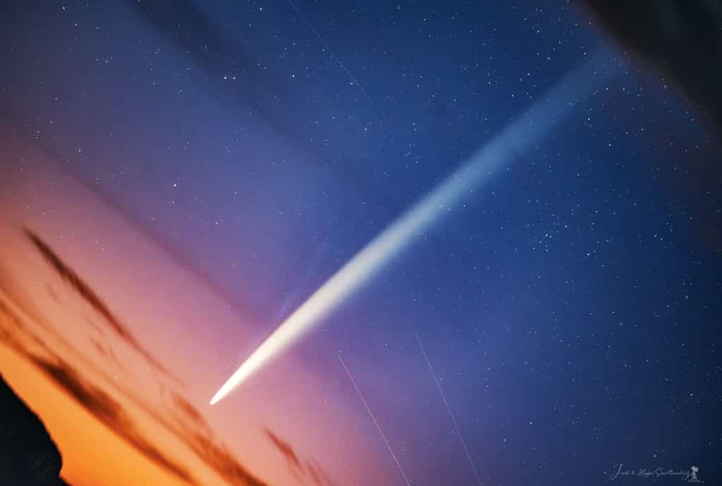 En ce moment, la comète Tsuchinshan-Atlas est visible dans le ciel français. © Jose Santivañez Mueras, Apod (Nasa)