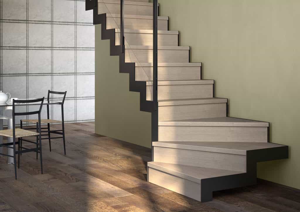 L'escalier à quart tournant, une solution gain de place. © fontanotshop.com