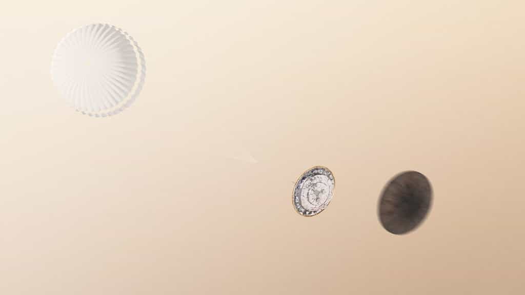 L’ordinateur de bord de Schiaparelli a peut-être été leurré par un bug logiciel qui lui a fait croire que le sol de Mars était tout proche. © ESA, ATG medialab