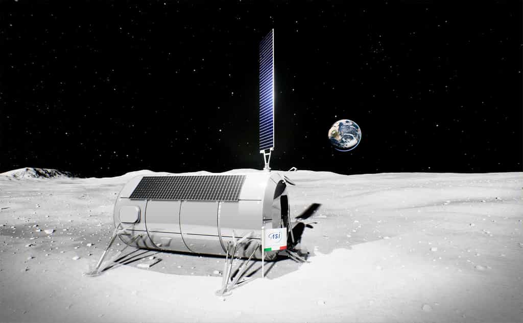 Concept d'habitat lunaire qu'étudie Thales Alenia Space dans le cadre d'un contrat passé avec l'Agence spatiale italienne. © Thales Alenia Space