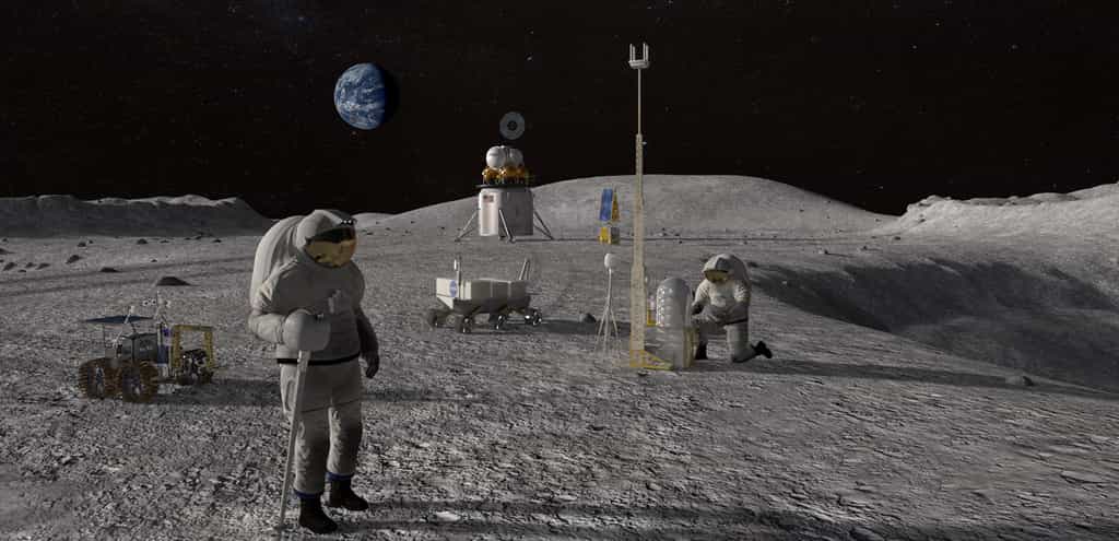 Neil Armstrong a été le premier homme à marcher sur la Lune. Qui sera la première femme ? La Nasa se réserve le droit de choisir parmi les cinq astronautes féminines de l’équipe Artemis nouvellement nommée. © Nasa
