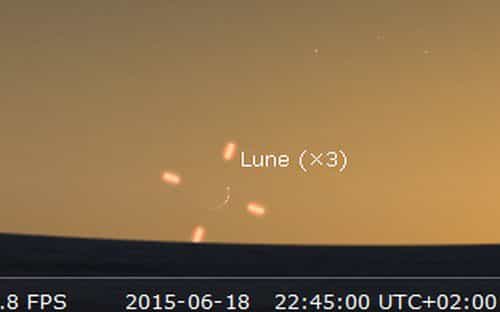 Le 18 juin, observez le très fin croissant lunaire. © Futura-Sciences