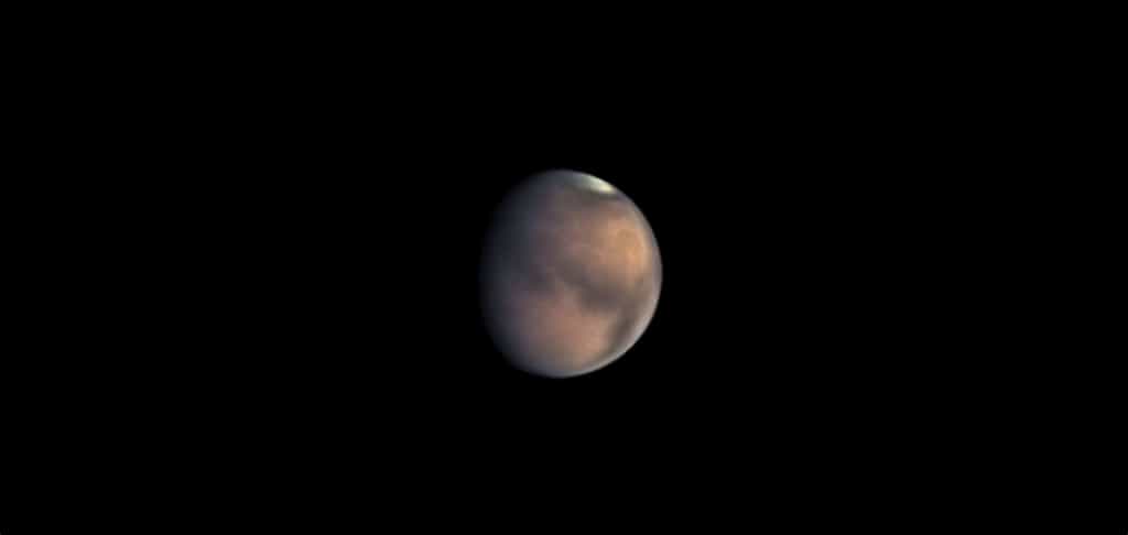 Mars photographiée avec le télescope d'un astronome amateur, le 23 juillet 2020. © Luc Debeck, Apod (Nasa)