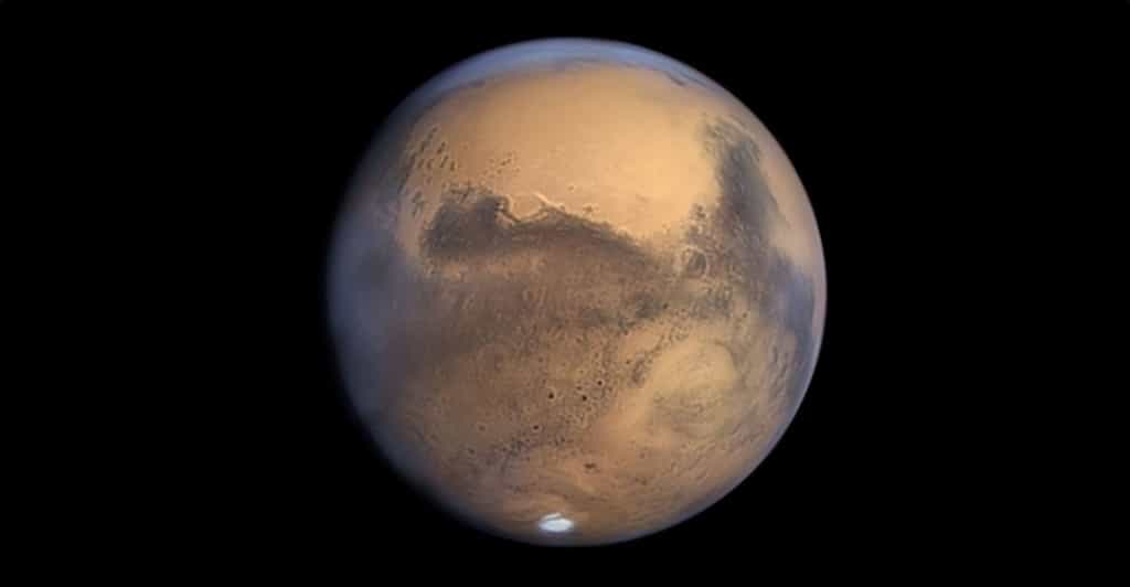 Mars photographiée au Pic du Midi lors de l'opposition de 2020. © T. Legault, F. Colas, J.-L. Dauvergne
