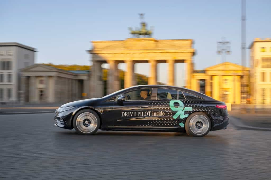 Mercedes atteint 95 km/h en conduite autonome de niveau 3. © Mercedes-Benz