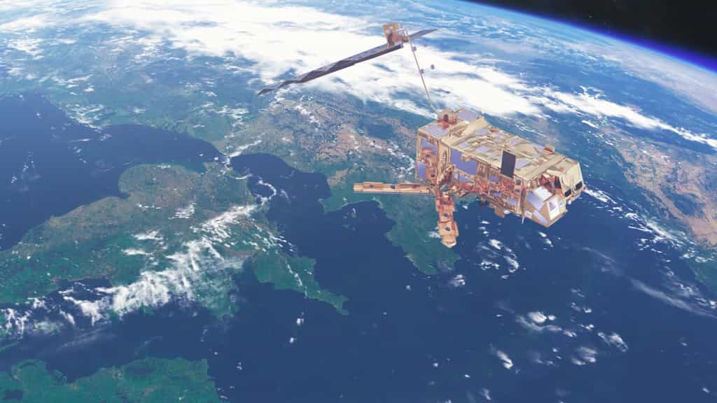 Vue d'artiste d'un satellite Metop. © ESA