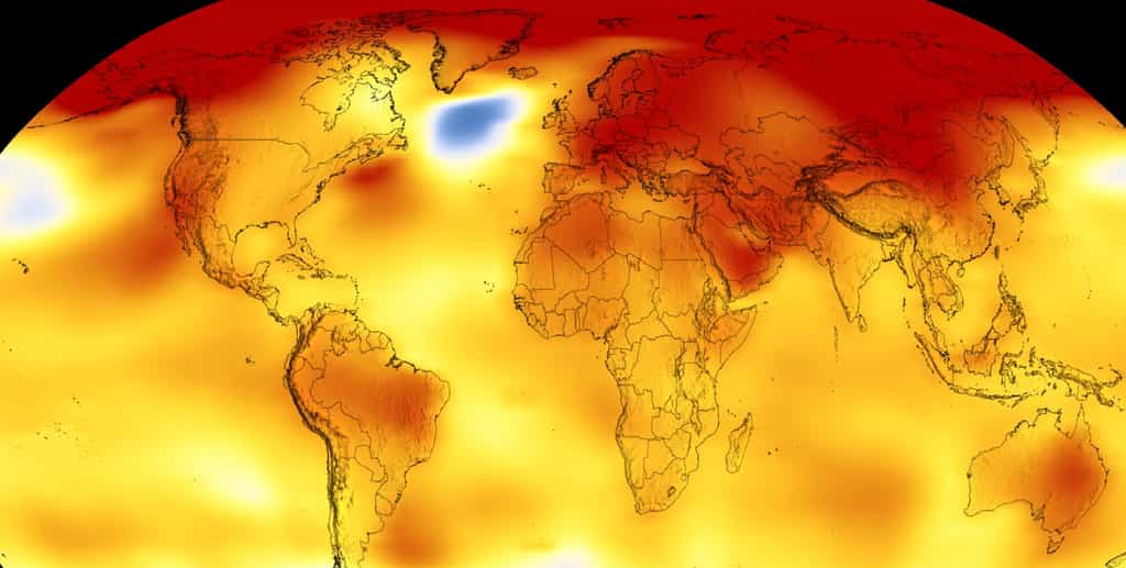Des chercheurs de la Nasa nous proposent aujourd’hui de visualisation le réchauffement climatique, grâce à des courbes d’anomalies de température. © Nasa
