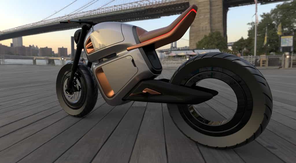 Le design de la Nawa Racer est inspiré des motos café racer. © Nawa Technologies