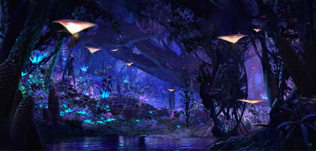 Le monde Pandora est rempli de bioluminescence. © Ken Henderson, Wikimedia Commons