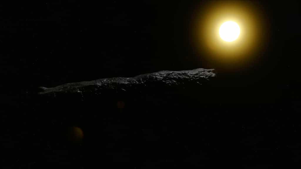Selon Avi Loeb, astrophysicien à l’université de Harvard (États-Unis), « ’Oumuamua nous a apporté la preuve de l’existence de civilisations extraterrestres intelligentes. Illustration de l'objet ‘Oumuamua. © naturalearth2, Adobe Stock