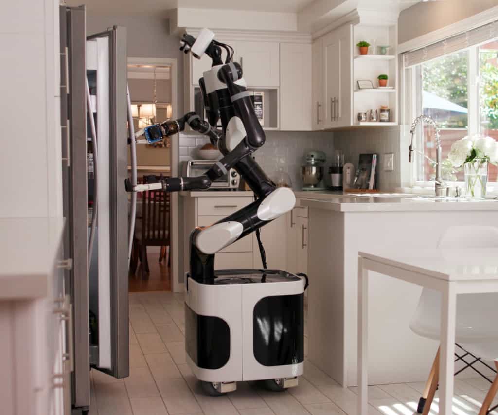 Le Toyota Research Institute (TRI) enseigne à des robots comment effectuer des tâches ménagères. © Courtesy of Toyota Research Institute assistive home robot