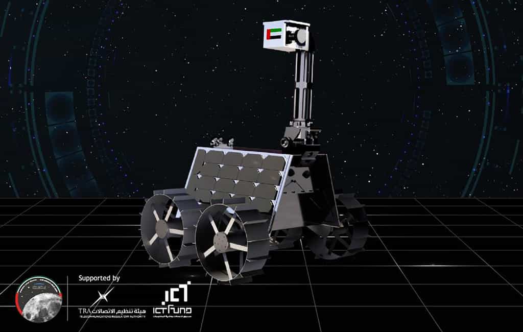 Étude conceptuelle du rover Rachid que les Émirats arabes anis souhaitent envoyer sur la Lune en 2024. © Dubai Media Office