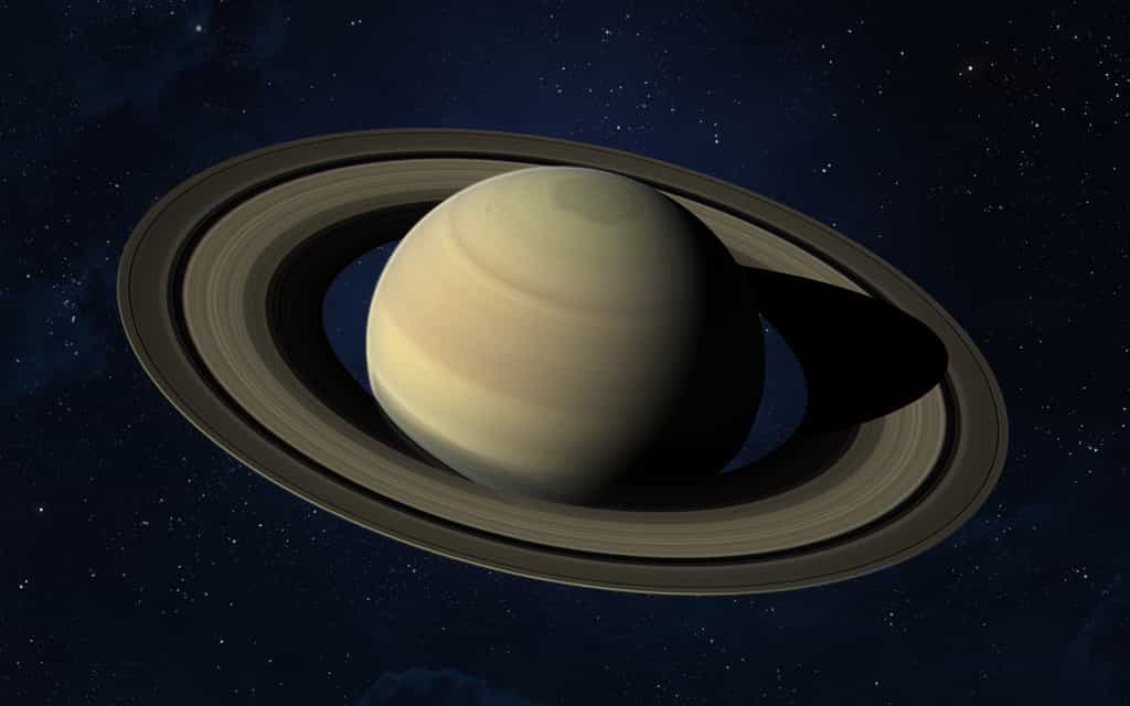 Montage crée à partir d'images de Saturne capturées par la sonde spatiale Cassini. © revers_jr, Adobe Stock