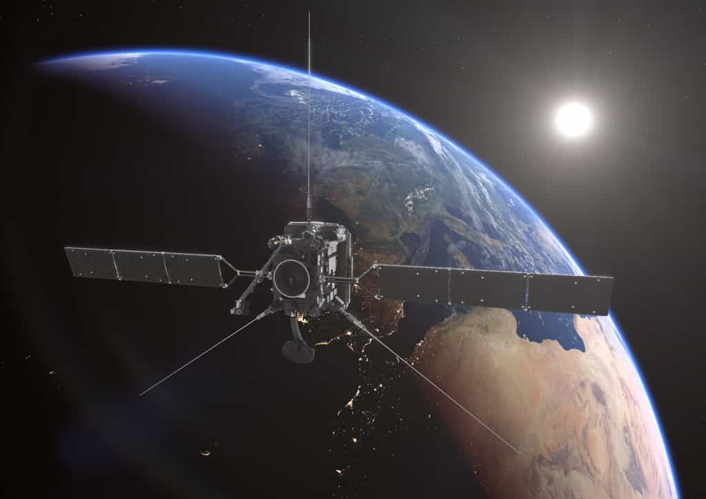 Illustration du survol de la Terre risqué de Solar Orbiter. © ESA, ATG medialab