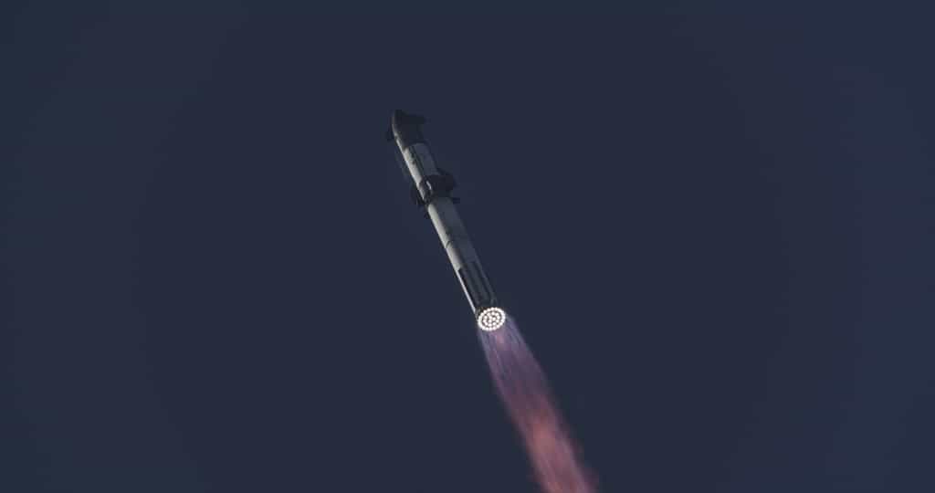 Décollage réussi du Starship lors de son deuxième vol d'essai (ITF-2). © SpaceX 