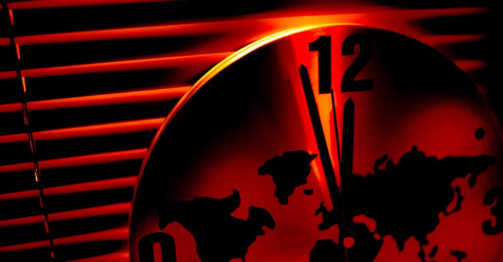 En ce début 2023, l’horloge de l’apocalypse du Bulletin of Atomic Scientists affiche 90 secondes avant minuit. La fin de l’humanité n’a jamais été aussi proche. © he68, Adobe Stock