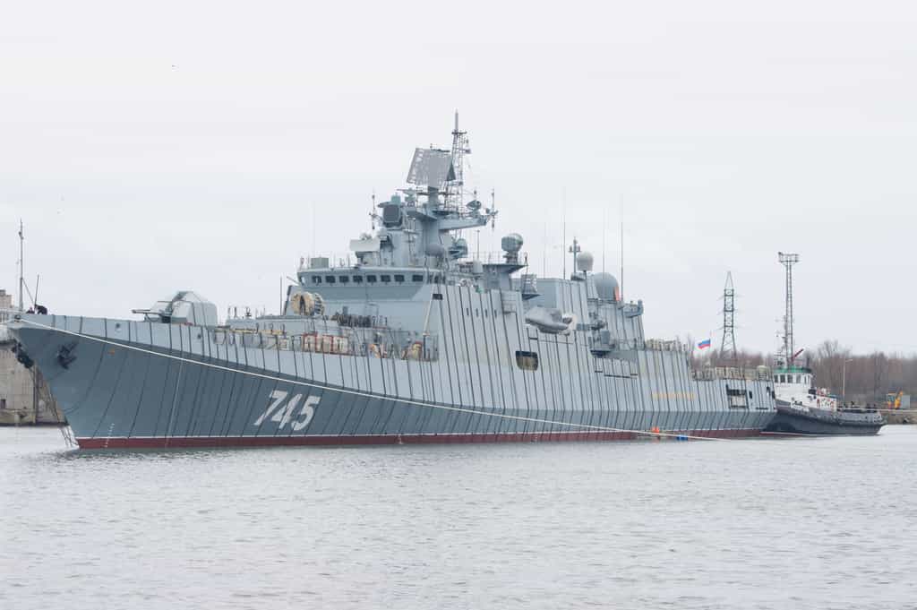 Le navire de guerre Admiral Gorshkov, sur laquelle sera embarquée le Filin 5P-42. © supremecommand, Reddit