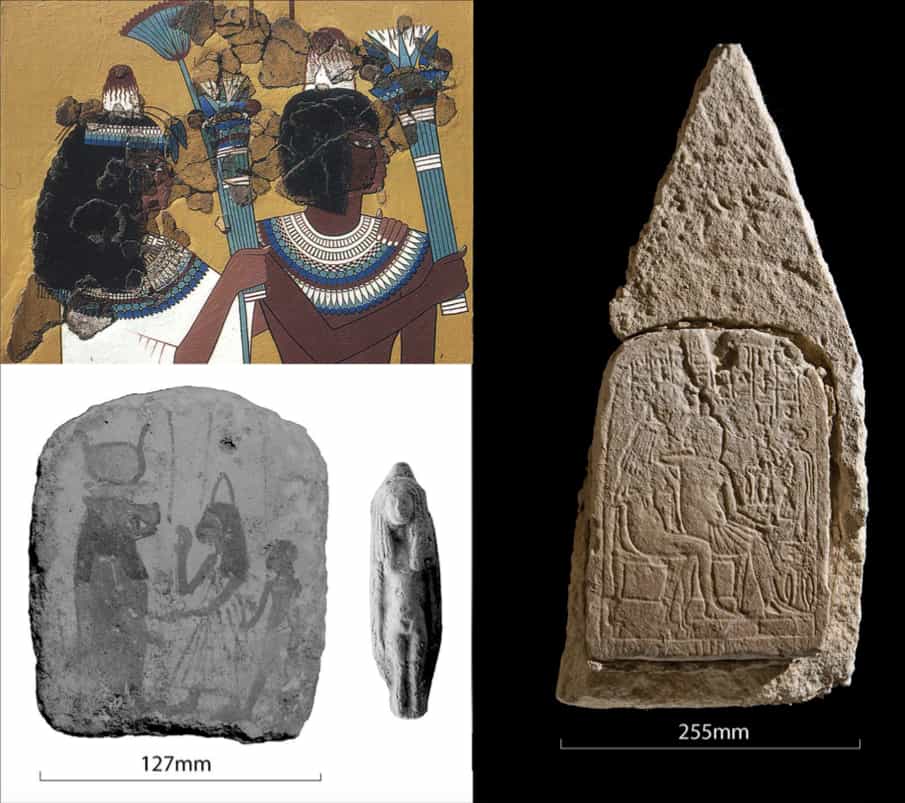 Les égyptologues ont longtemps douté de la véritable existence des petits cônes représentés sur la tête d’hommes et de femmes sur les gravures et sculptures antiques. © Egypt Exploration Society