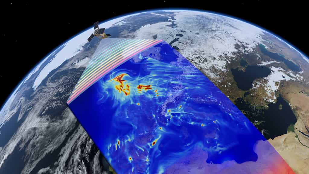 Le satellite Sentinel-5 de la mission Copernicus de l’Agence spatiale européenne chargé de mesurer les différents polluants au-dessus de la Terre. © ESA/ATG medialab